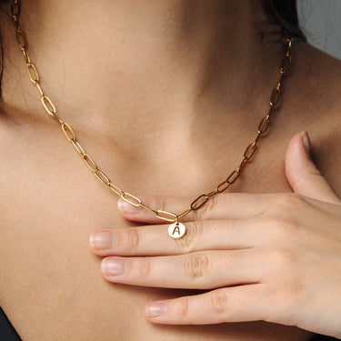 Gold Necklace for a Woman - Trendy Initial Necklace - Woman Necklace - Letter Necklace - Chain Necklace Necklace Brother & Sisters